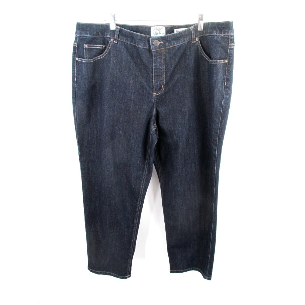 Just My Size Cora Jeans Womens 24 Short Blue Denim Stretch High Rise JP3959S-RNS